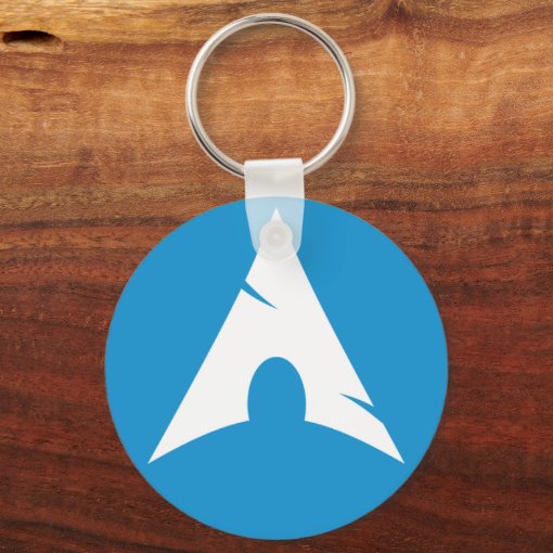 Arch Linux Logo Button Keychain | Zazzle