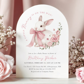Arch Little Bunny Baby Shower Invitation