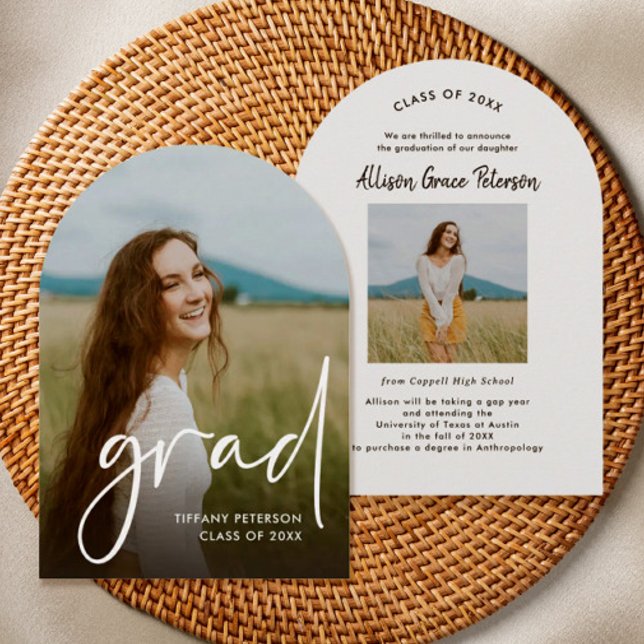 Arch Minimalist  Photo Graduation Invitation (Creator Uploaded)