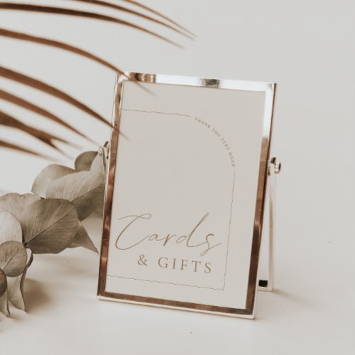 Arch Modern Calligraphy Cards  Gifts Wedding Sign