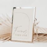 Arch Modern Calligraphy Favors Wedding Sign Invitation<br><div class="desc">Designed to coordinate with for the «Arches Minimalist» Wedding Invitation Collection. To change details,  click «Details». To move the text or change the size,  font,  or color,  click «Edit using Design Tool». View the collection link on this page to see all of the matching items in this beautiful design.</div>