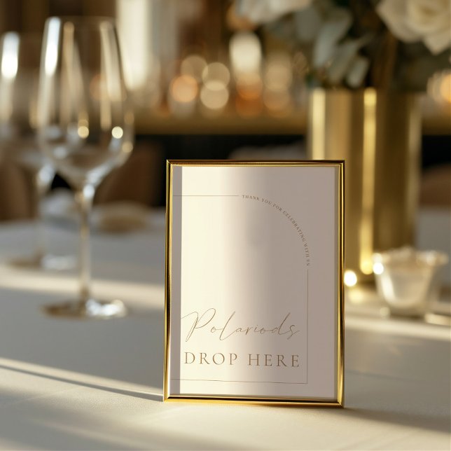 Arch Modern Calligraphy Polariod Wedding Sign Invitation (Arch Modern Calligraphy Polariod Wedding Sign Invitation)