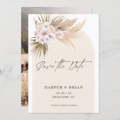 Arch Modern Calligraphy Save The Date Card