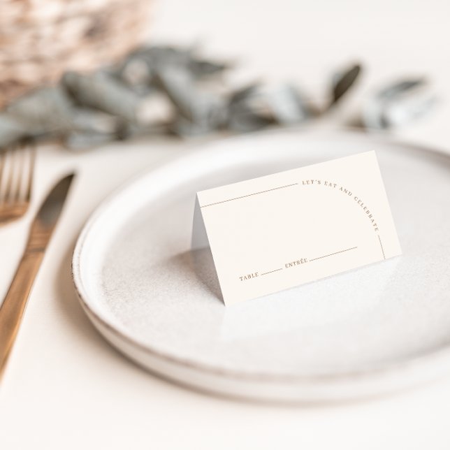 Arch Modern Minimalist Boho Wedding Guest Place Card (Creator Uploaded)