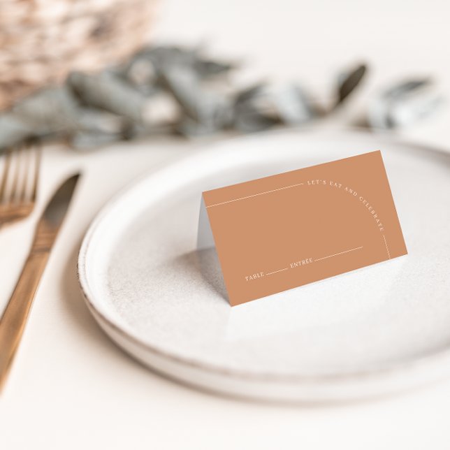 Arch Modern Rust Boho Wedding Guest  Place Card (Creator Uploaded)