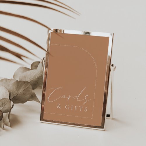 Arch Modern Rust Cards  Gifts Wedding Sign