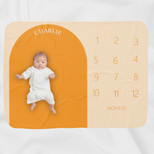 Arch Monthly Milestone Blanket Custom Name