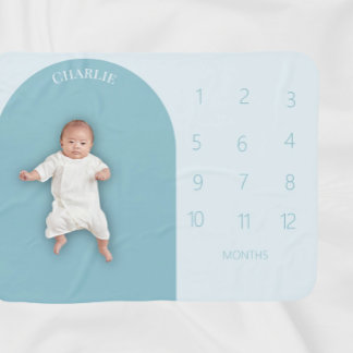 Arch Monthly Milestone Blanket Custom Name