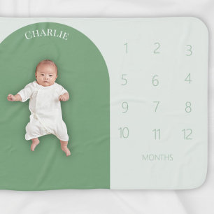 Arch Monthly Milestone Blanket Custom Name