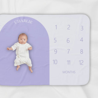 Arch Monthly Milestone Blanket Custom Name