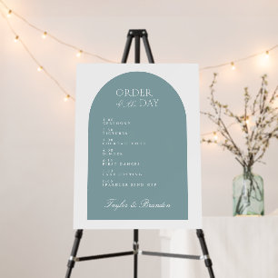 Arch Order of Day Wedding Event Time Welcome Sign