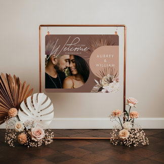 Arch Photo Bohemian Watercolor Florals Wedding Foam Board