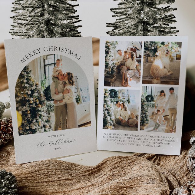 Arch Photo Christmas Card with Photo Collage (Creator Uploaded)