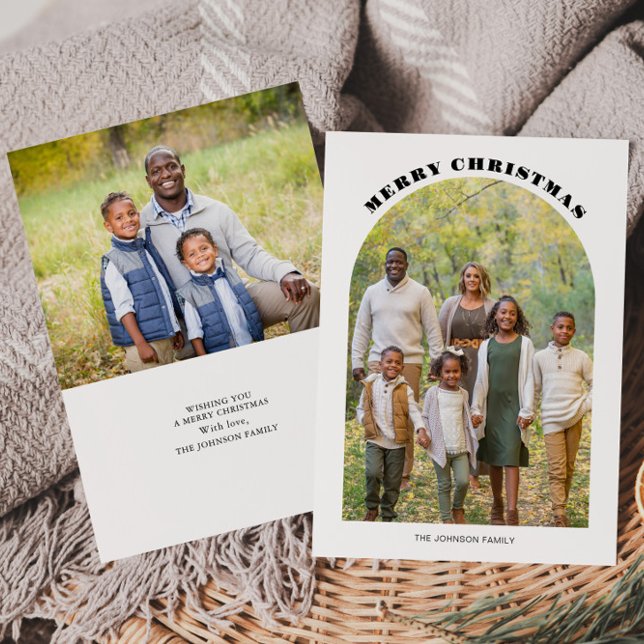 Arch Photo Christmas Flat Holiday Card (Creator Uploaded)