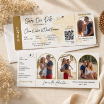 Arch Photo Destination save the date wedding invit