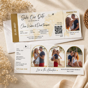 Arch Photo Destination save the date wedding invit Raffle Tickets