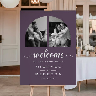 Arch Photo Dusty Purple Wedding Welcome Sign