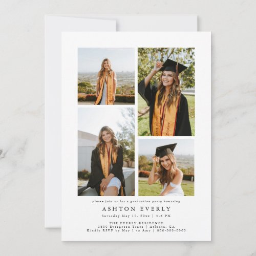 Arch Photo Graduation Party Invite Announcement
