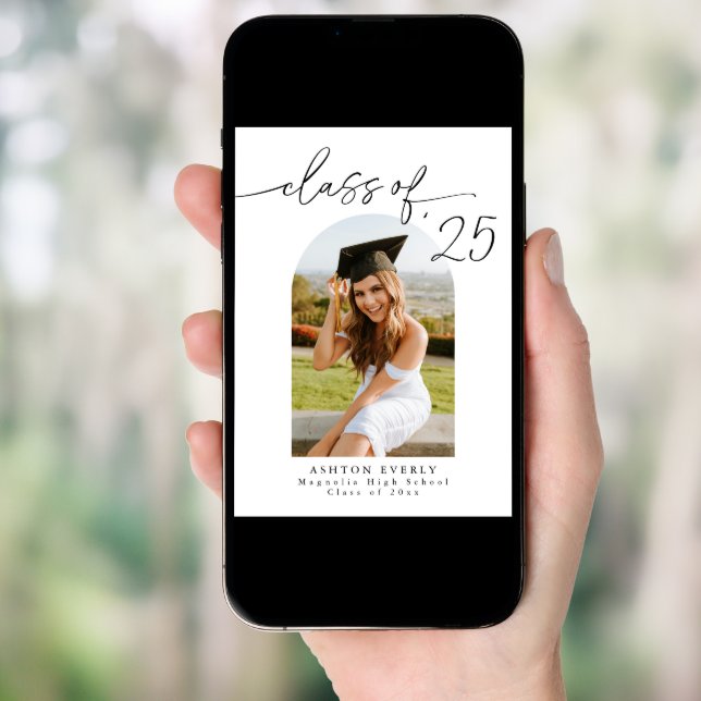 Arch Photo Graduation Party Invite Announcement  (Front Digital)