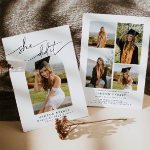 Arch Photo Graduation Party Invite Announcement
