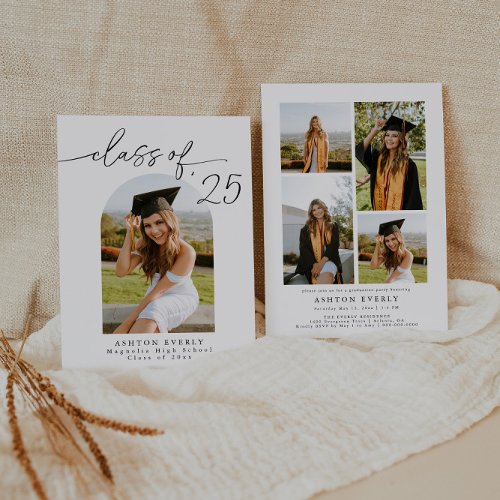 Arch Photo Graduation Party Invite Announcement 