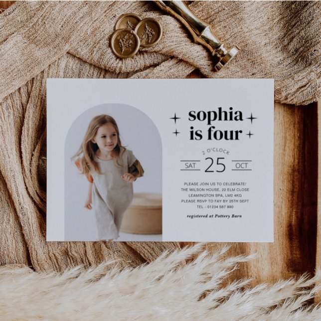 Arch Photo Joint Birthday Invitation Landscape (Creator Uploaded)