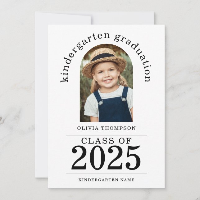 Arch Photo Kindergarten Graduate 2026 Announcement (Front)