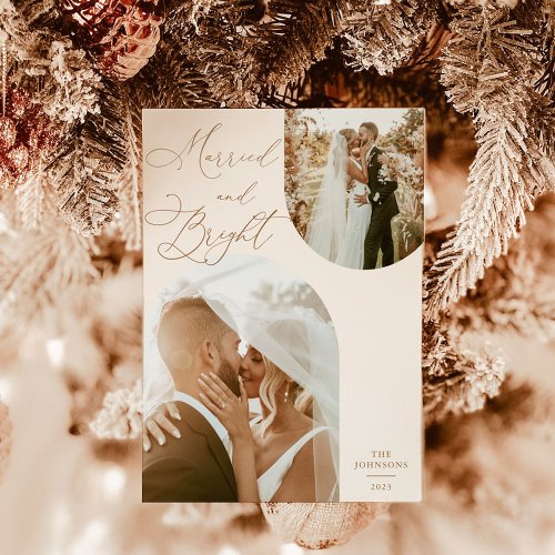 Arch Photo Merry  Married Holiday Christmas Card