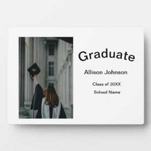arch photo modern elegant simple  graduation party plaque