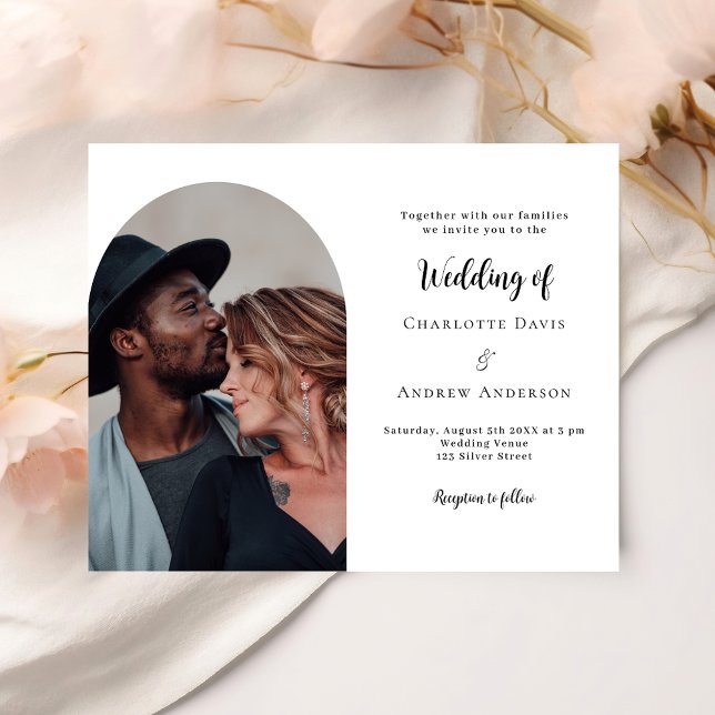 Arch photo modern wedding invitation (Creator Uploaded)