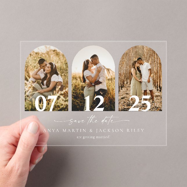 Arch Photo Save The Date Wedding Card (Insitu (Handheld))