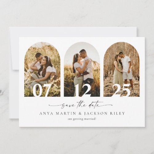 Arch Photo Save The Date Wedding Card Announcement