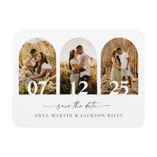 Arch Photo Save The Date Wedding Card Announcement Magnet
