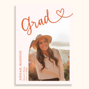Arch Photo Script with Heart Graduation Party Invitation