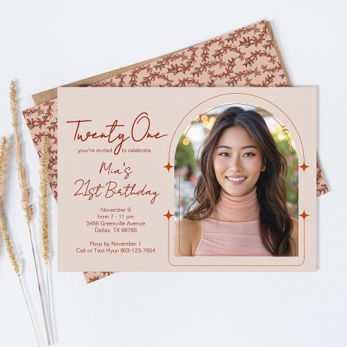 Arch Photo Template Cactus Vine Boho 21st Birthday