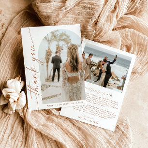 Arch Photo Thank You Card Wedding Thank You Card