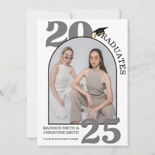 Arch Photo Twin College High School Graduation Announcement