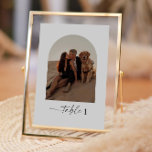 Arch Photo Wedding Table Numbers<br><div class="desc">This is an elegant, modern table number featuring a beautiful calligraphy font and minimalist design. Edit most wording and all colors to make this photo table number fit your event needs and personal style // For matching items, please visit the "ALICE" collection in the Sincerely By Nicole Zazzle store. *...</div>