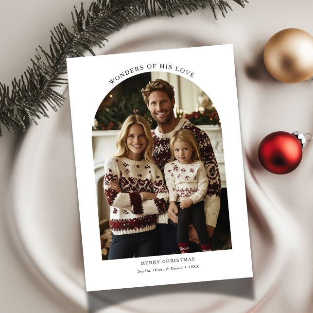 Arch Photo Wonders Of His Love Christmas Religious Holiday Card (Creator Uploaded)