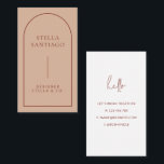 Arch Pink Terracotta Modern Business Card<br><div class="desc">Creating a custom business card is one of the best ways to promote your business. Not only are you able to showcase your branding and style, but you can also include important information like your contact details, website, and social media profiles. With this 'Arch Pink Terracotta Modern Business Card' design,...</div>