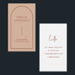 Arch Pink Terracotta Modern Business Card<br><div class="desc">Creating a custom business card is one of the best ways to promote your business. Not only are you able to showcase your branding and style, but you can also include important information like your contact details, website, and social media profiles. With this 'Arch Pink Terracotta Modern Business Card' design,...</div>