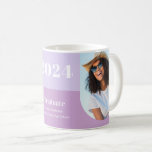 Arch Purple Photos Graduation Coffee Mug<br><div class="desc">A photo graduation mug with two photos in an arch design. The mug has a light purple and white color scheme. Simply add your photo & information, add this mug to your cart, and have a keepsake of this major accomplishment. Arch Purple Photos Graduation Coffee Mug Graduation class of 2024...</div>