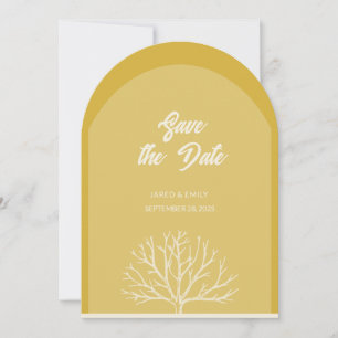 Arch QR Code Nature Wedding Save The Date Card
