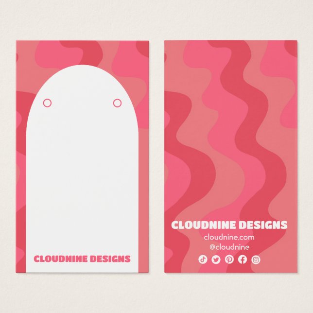 Arch Retro Waves Earring Necklace Jewelry Display  (Front & Back)