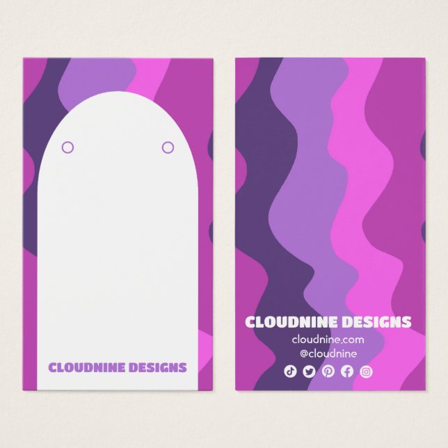 Arch Retro Waves Earring Necklace Jewelry Display  (Front & Back)