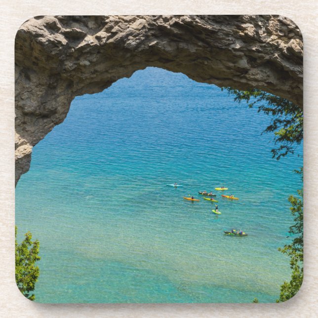 Arch Rock Canoeing Beverage Coaster (Front)