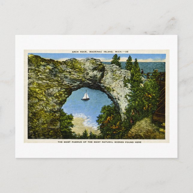 Arch Rock Mackinac Island, Michigan Postcard (Front)