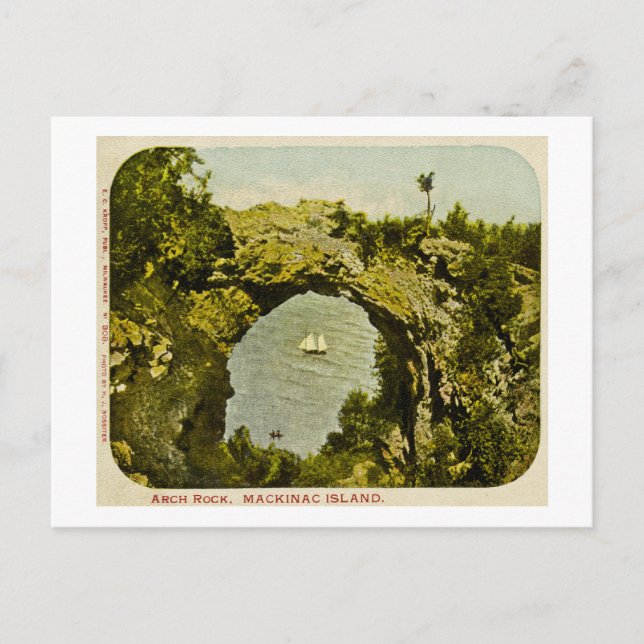 Arch Rock, Mackinac Island Vintage Postcard (Front)