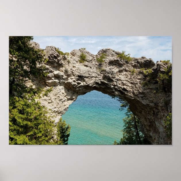 arch rock mackinac island painting