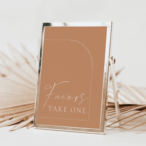 Arch Rust Calligraphy Favors Wedding Sign Invitation